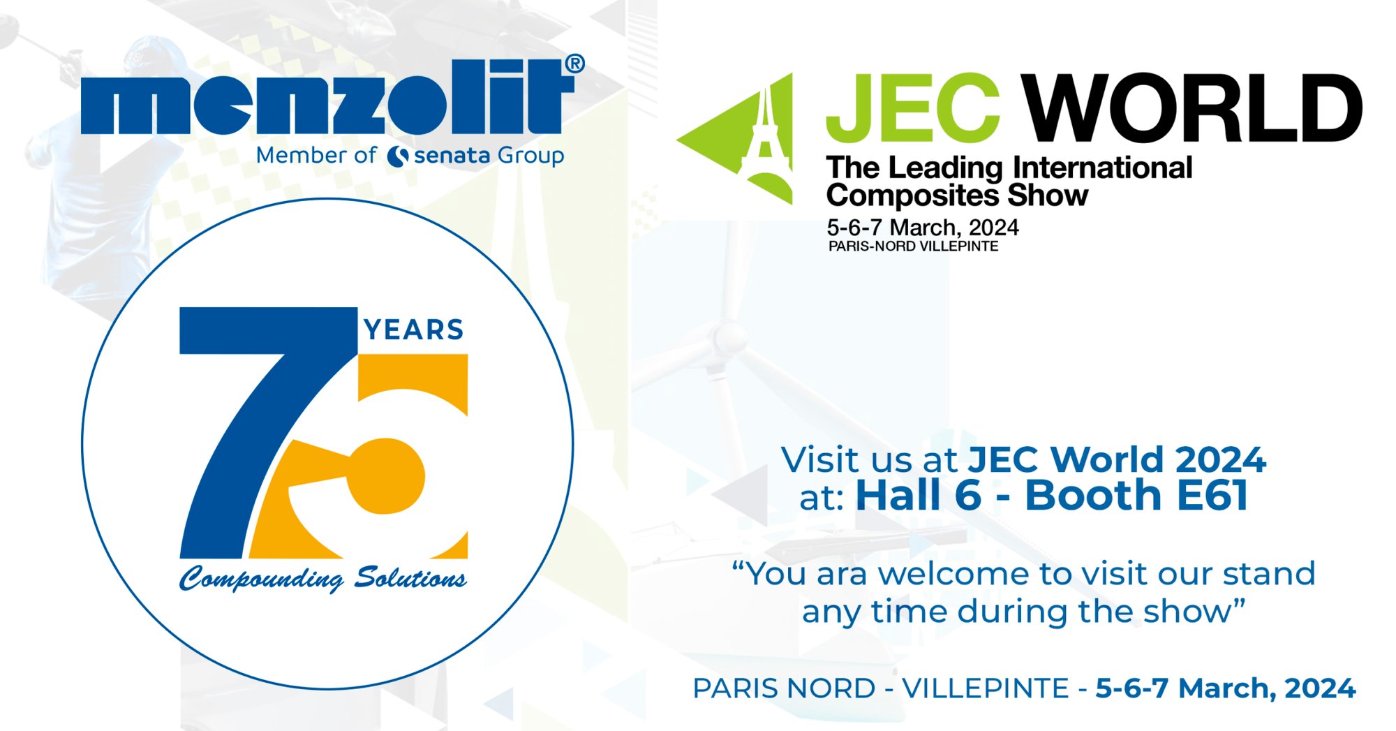 MENZOLIT participates in the JEC World 2024 MENZOLIT participates in the JEC World 2024